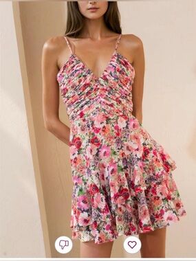 Yumi Kim Jax Floral Ruffle Mini Dress Medium NWT